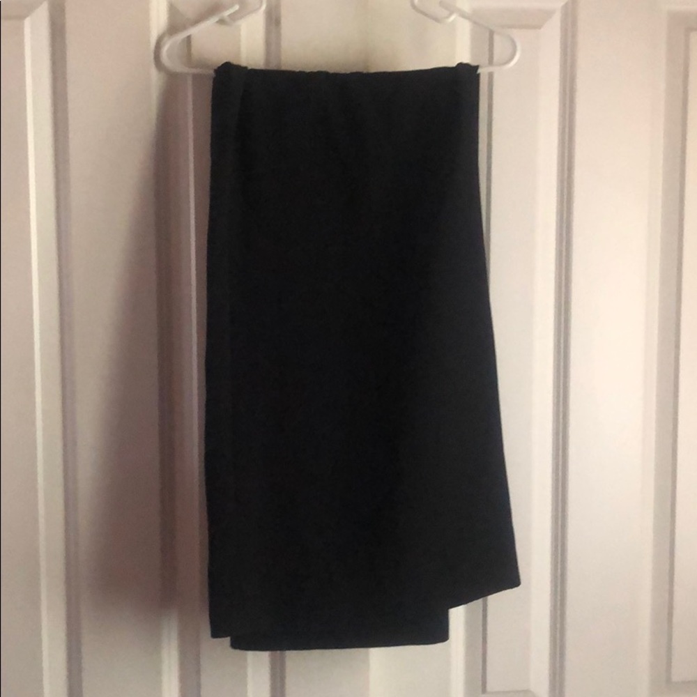 Black wide leg slacks